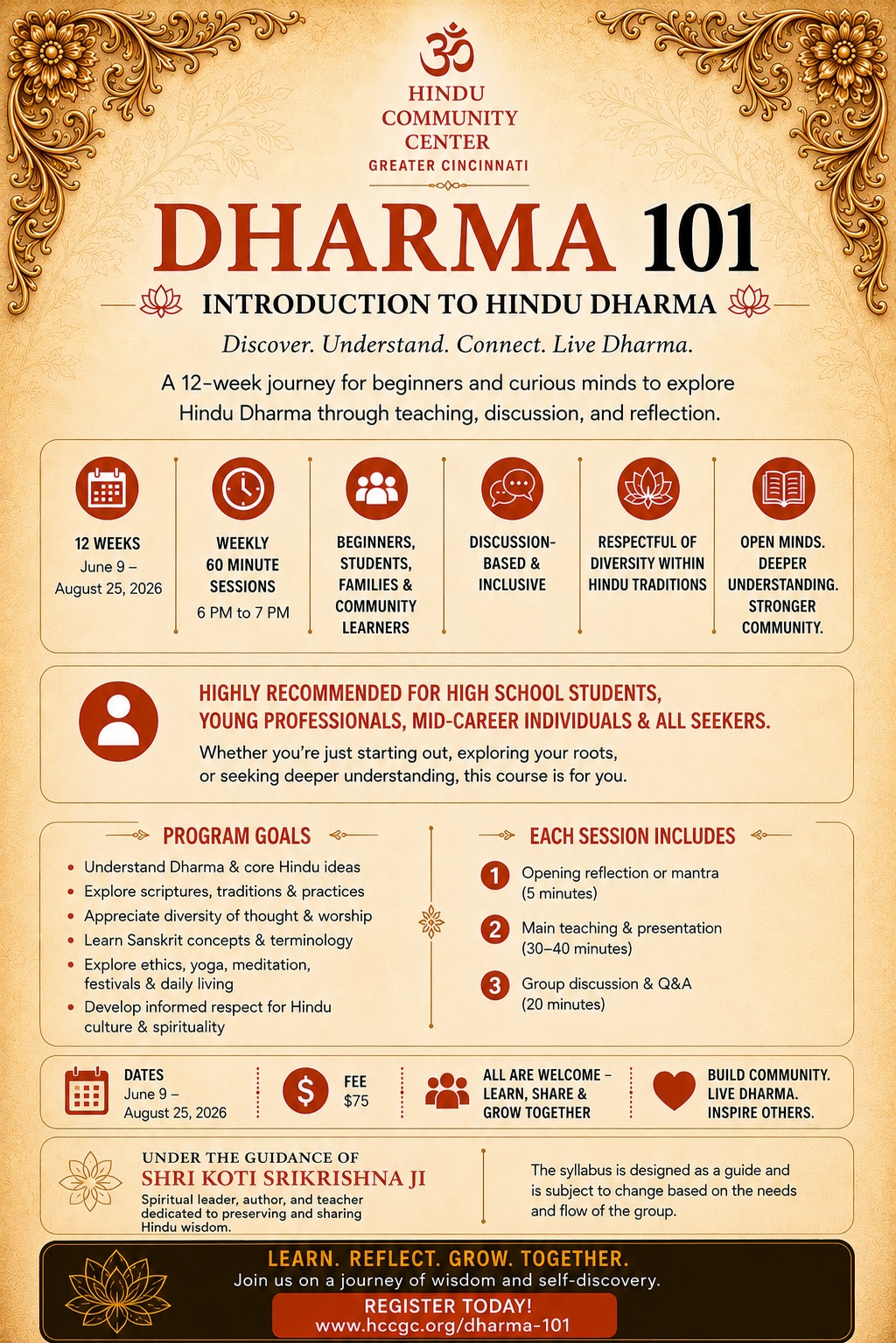 Dharma 101 Program Flyer